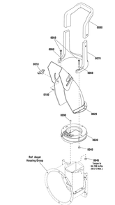 Discharge Chute Group Diagram and Parts List for 1696290-00 2012 Briggs and Stratton Snow Blower